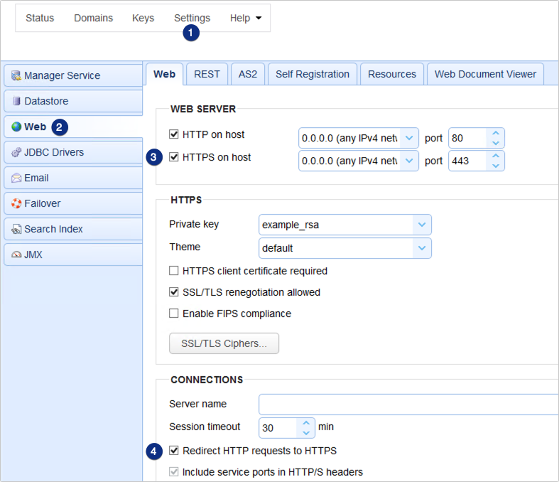 redirect http requests to https