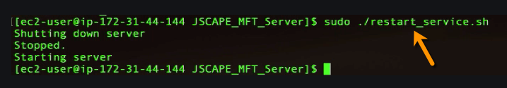 restart mft server