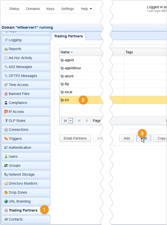 s3 aes 256 - edit trading partner