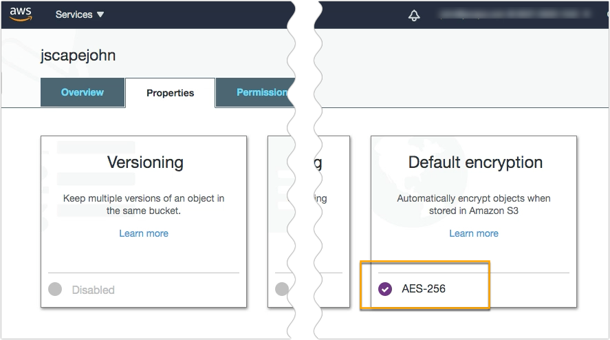 s3 aes 256 - s3 bucket default encryption new