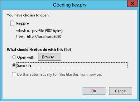 save private key file prv