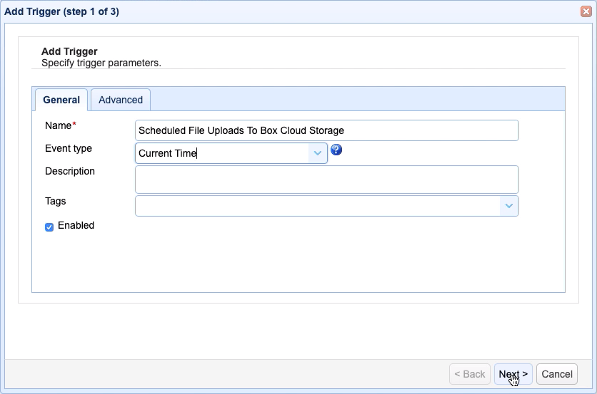 schedule automatic uploads to box storage - 08