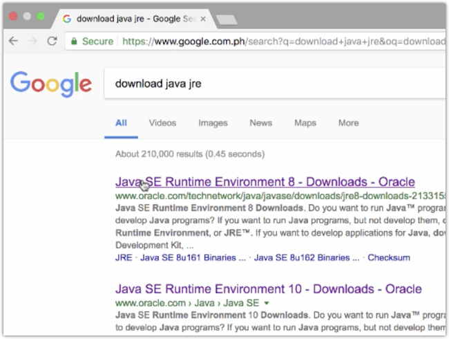 search java download page