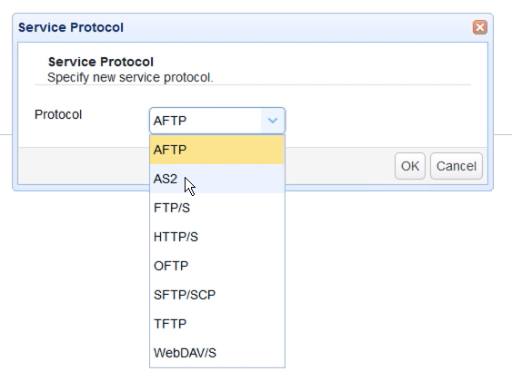 select as2 service protocol