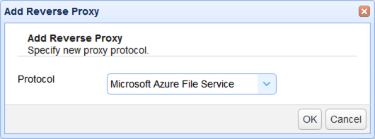 select azure file share as reverse proxy service