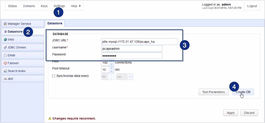 settings datastore