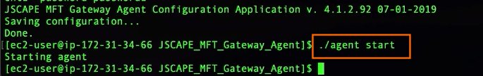 start mft gateway agent