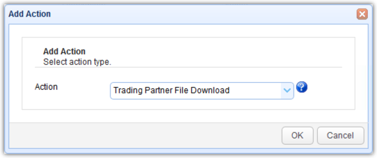 trading partner download file trigger action sftp