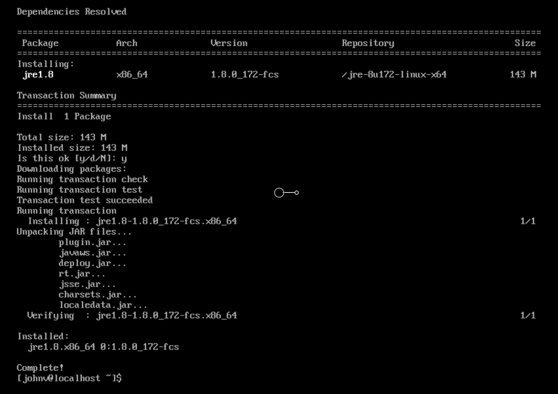 unpack java rpm package