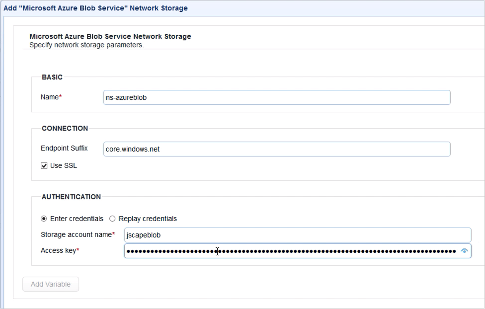 upload files to azure blog storage via ftp - azure blob storage parameters