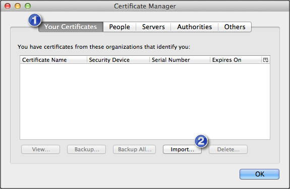 certificates import