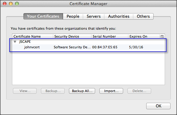 certificate manager