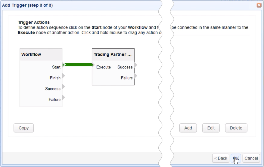 copy data from azure to s3 - trading partner synchronization action ok