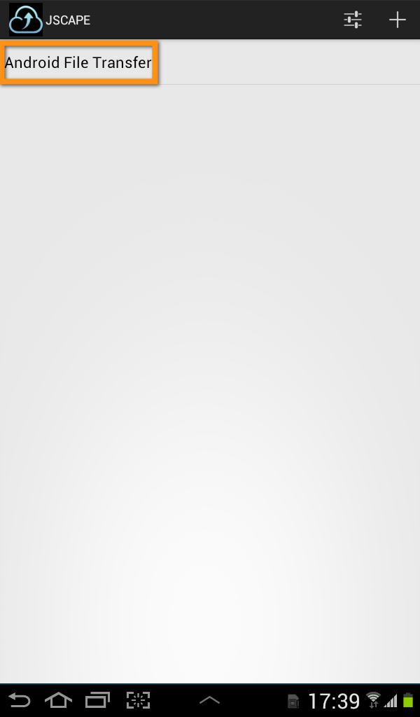 jscape android file transfer app with new site