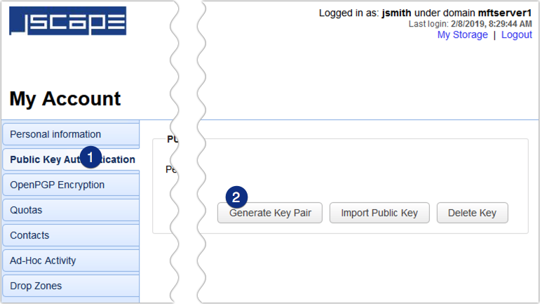 public key authentication generate key pair