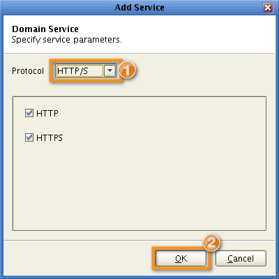 domain https service parameters