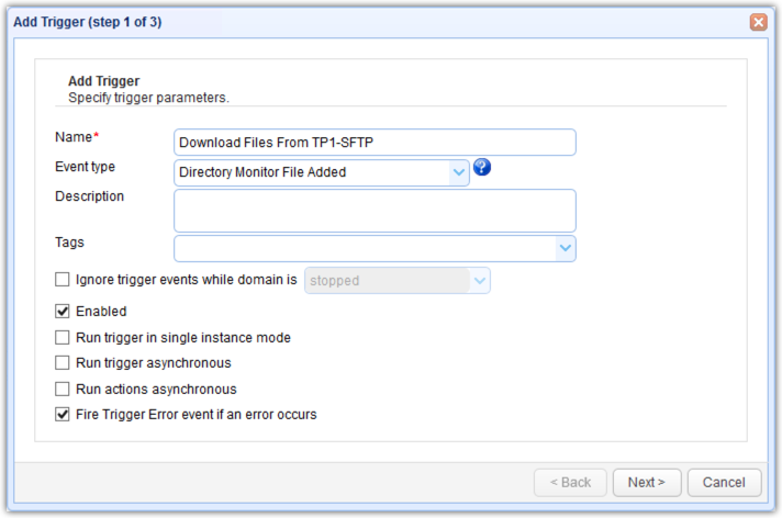 directory monitor file added event type