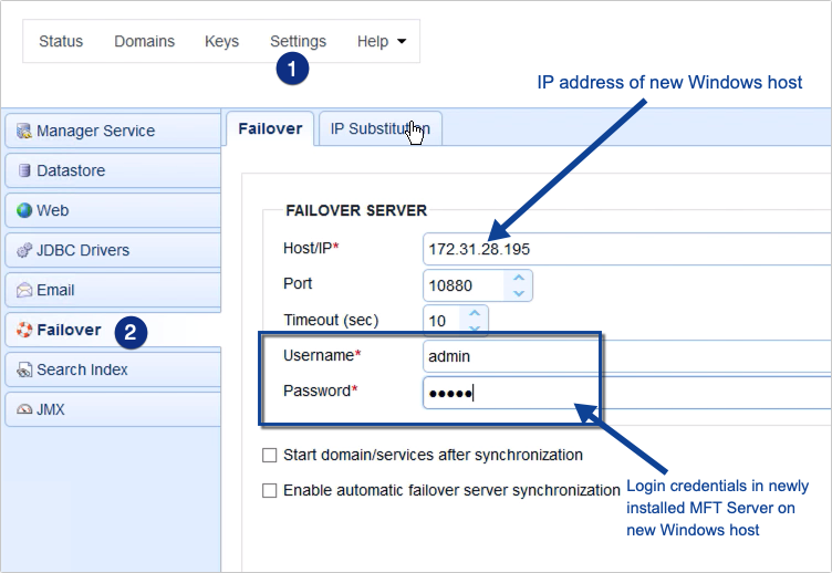 failover module on mft server