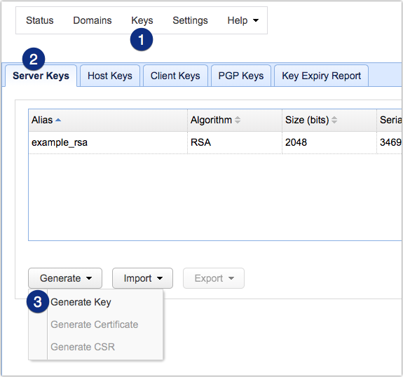 generate server key-1