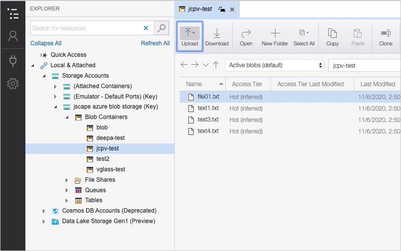 how to copy files to azure blob storage - blob container
