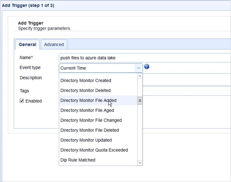 how to push files from local to azure data lake based on an event - 09