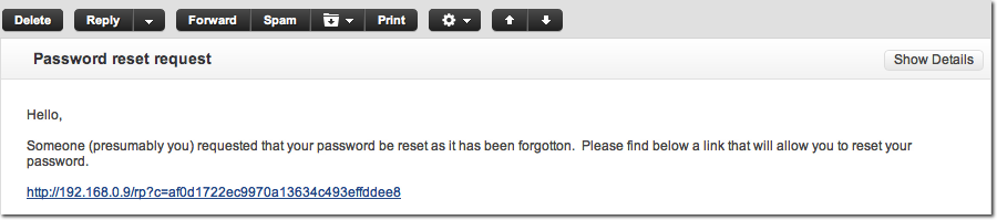 mft server email notification for password reset