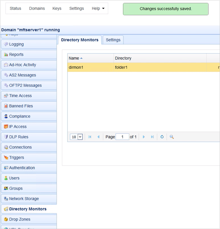 newly added directory monitor