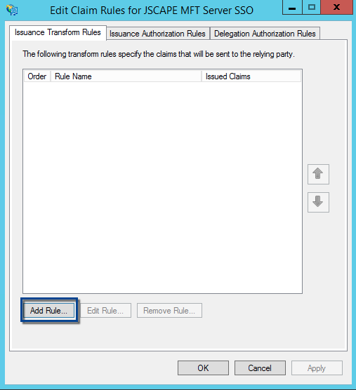 ADFS edit claim rules for