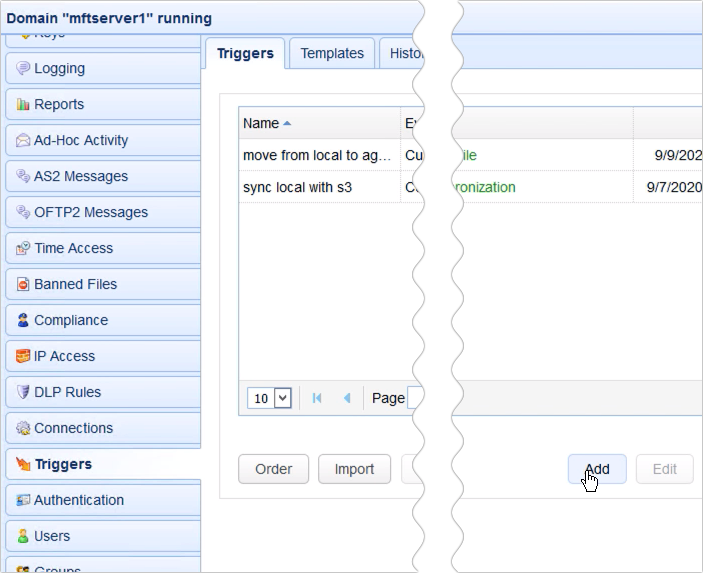 sync remote ftp to s3 - add trigger